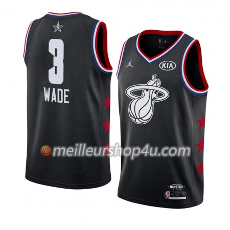 Maillot Basket Homme Miami Heat Dwyane Wade 3 2019 All-Star Jordan Brand Noir Swingman